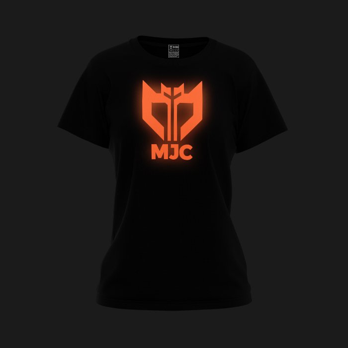 Exclusive Mockups for Branding and Packaging Design Reflective Orange - MJC Vibe T-Shirt - Image 1