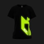 Reflective Neon - Black Cotton T-Shirt