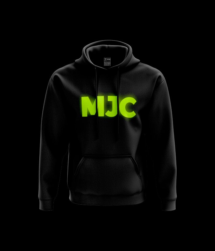 Exclusive Mockups for Branding and Packaging Design Reflective Neon - Fit Black Hoodie - Image 1