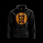 Reflective Orange - Trendy Black Hoodie