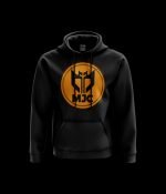 Reflective Orange - Trendy Black Hoodie