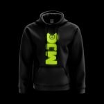 Reflective Yellow – Longwise Black Hoodie