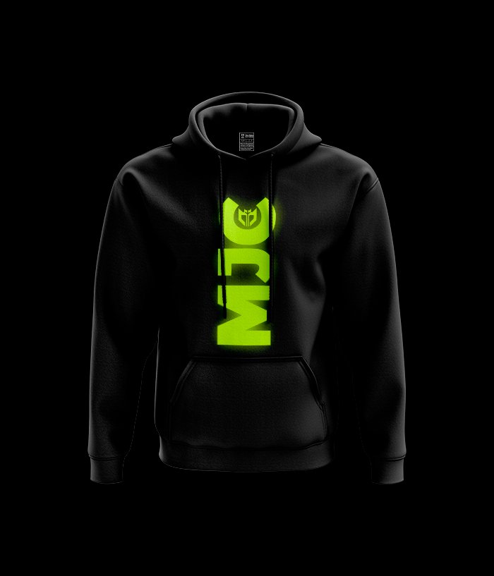Exclusive Mockups for Branding and Packaging Design Reflective Yellow – Longwise Black Hoodie - Image 1