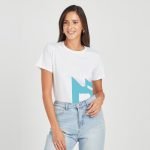 ladies white T-shirt MJC - Image 2