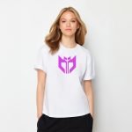 تيشيرت ابيض نص كم