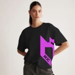 Women Cotton T-Shirt – purple - Image 2