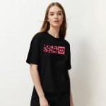women's black short sleeve t-shirt MJC - Image 2