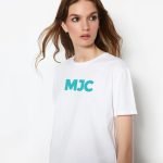 ⁦تيشيرت قطن ابيض نسائي MJC⁩ - الصورة ⁦2⁩