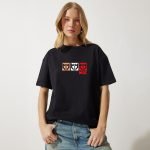 half sleeve black t shirt