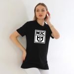 ⁦تيشيرت نص كم حريمي أسود MJC⁩ - الصورة ⁦2⁩