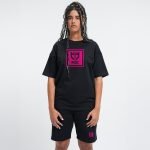Black shorts and tee set for women