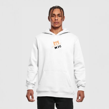 white essential hoodie