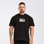 black drop shoulder t shirt