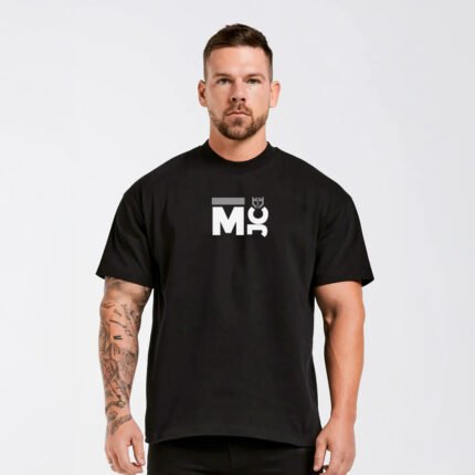 black drop shoulder t shirt