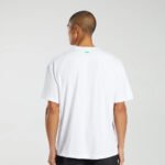white oversized graphic tee MJC - Image 2