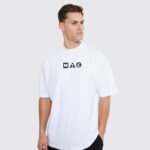 تيشيرت اوفر سايز رجالي ابيض