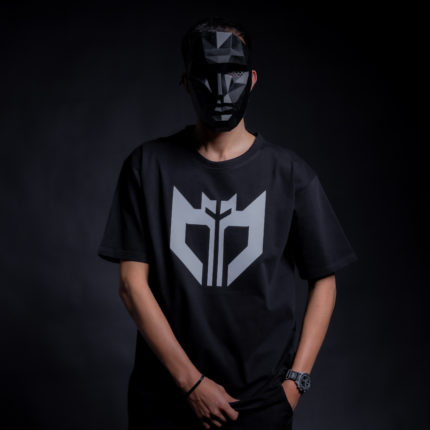 men's oversized t shirt black bold MJC