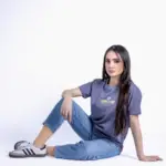 women's silver t shirt